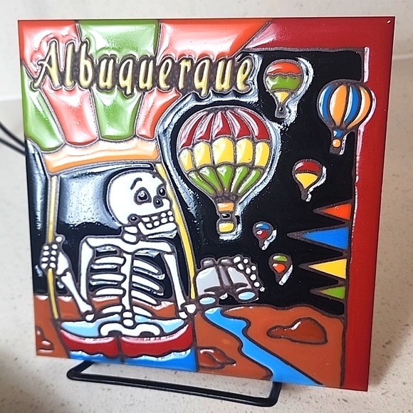 Tile, Hand glazed Made In USA.  Albuquerque New in box - Picture 7 of 9